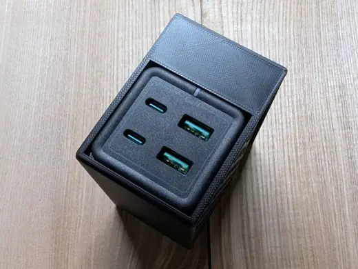 Spigen ArcDock 100W GaN charger under desk holder