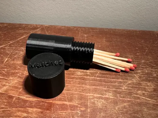 Emergency Watertight Match Holder/Container