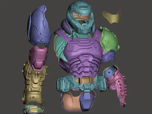 Wearable Full-Scale Doom Praetor Cosplay Suit