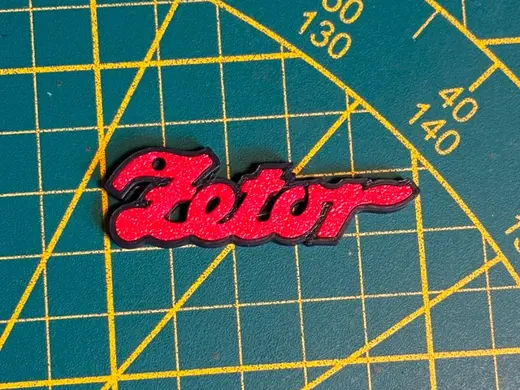 Zetor Tractor Logo Keychain - Dual-Color Press-Fit