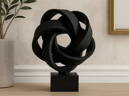 Endless Ribbon Sculpture – Spiral Abstract Art
