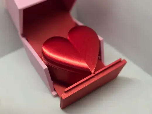 Push out Valentine Heart Ring Box