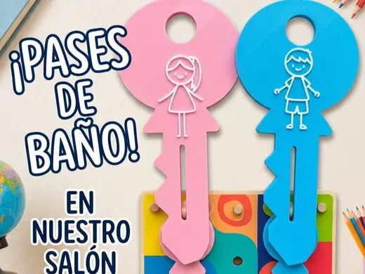 Pase para baño kinder