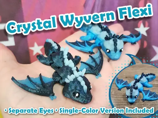 Mini Crystal Wyvern Dragon Flexi