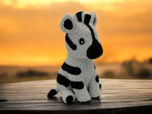 Cute Knitted Zebra