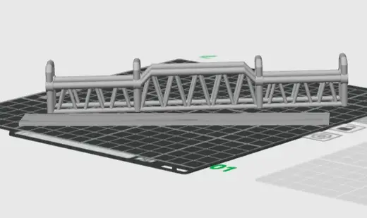 N Gauge Pedestrian Foot Bridge for Model Railway