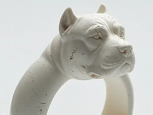 Pitbull Ring – pierścionek z głową psa