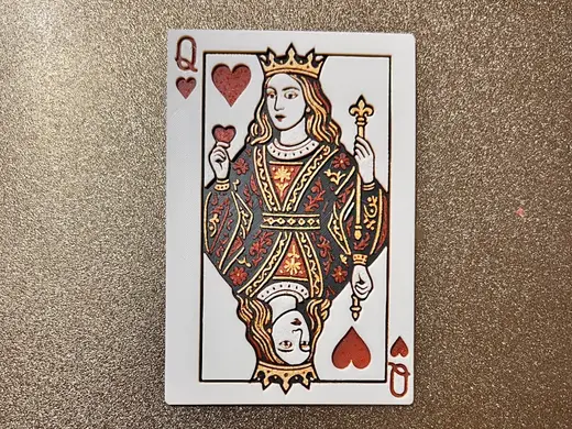 Marcapáginas Naipe Reina Roja Corazones