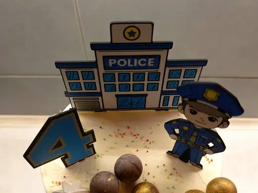 Police Birthday Cake Topper Set