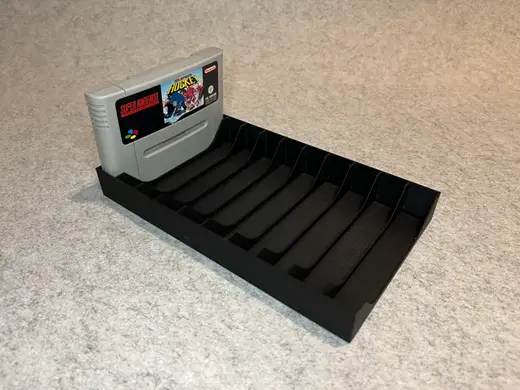 Games stand for SNES Super Nintendo cartridges