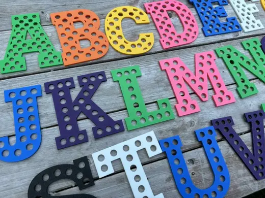 Dotted letters