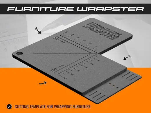 Furniture Wrapster - Edge wrap cutting template