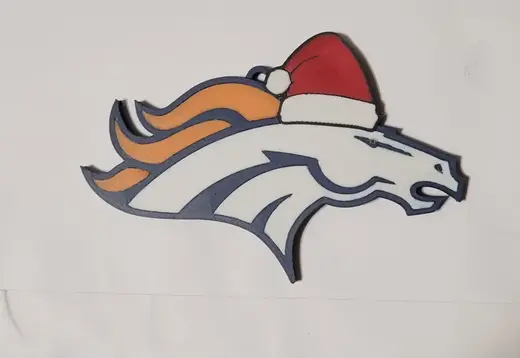 Denver Broncos Christmas Ornament