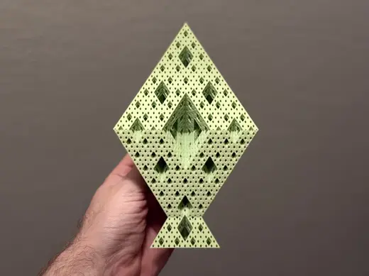 Menger-Style Triangular Bipyramid Fractal – Lvl 4