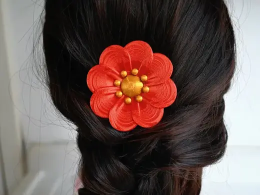 茶花发卡