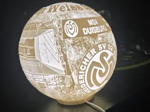MSV Duisburg Mond Lampe 17,5cm