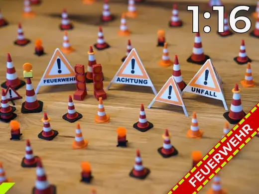 Verkehrsabsicherung Feuerwehr 1:16