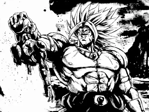 Broly VS Frieza | Artwork Black & White