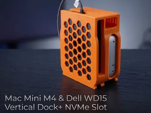 Mac Mini M4 & Dell WD15 Vertical Dock+ NVMe Slot