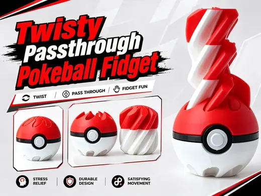 Twisty Passthrough Pokeball Fidget