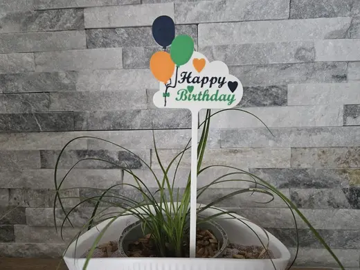 Topper Happy Birthday Cloud Balloon