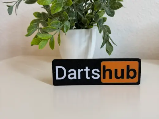 Darts hub Schild Logo v2 with holes