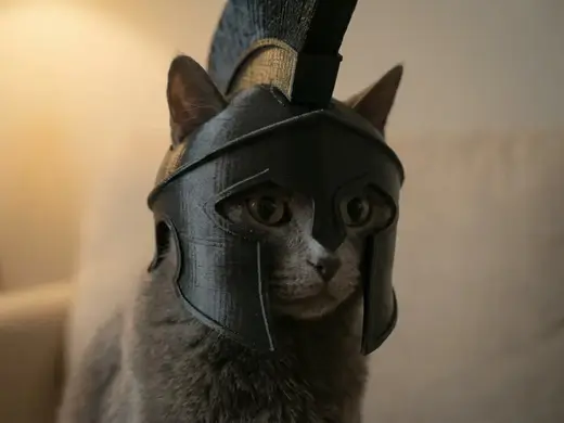 Spartan Warrior Cat Helmet