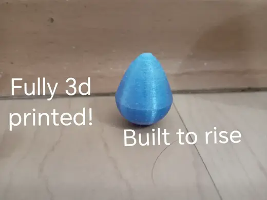 Easter Egg Weeble Wobble -FULLY 3d print in place!