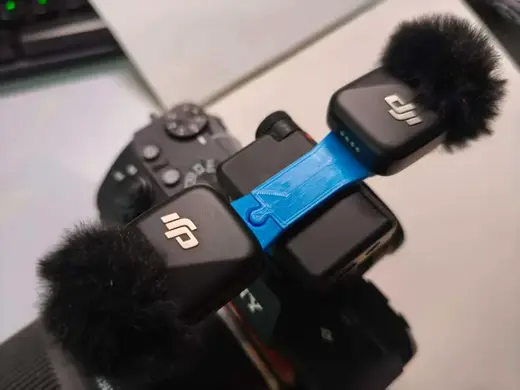 DJI MIC MINI 双麦克风前后全向收音相机热靴支架