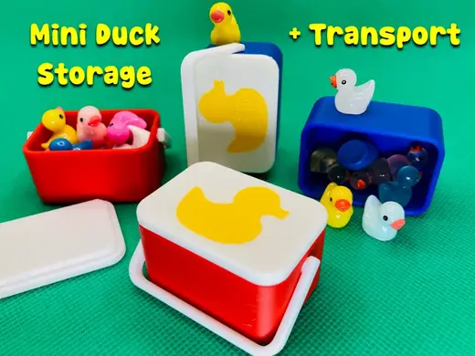 Mini Duck Storage Cooler and Carrier (Doll Size)