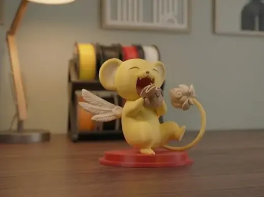 Kero Eating Takoyaki – Cute Anime Figure