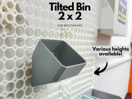 Tilted Bins for Multiboard - 2x2 (various heights)