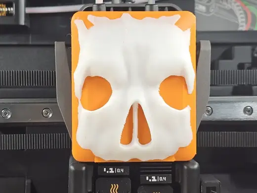 Skull Extruder Front Cover for Bambu Lab H2D