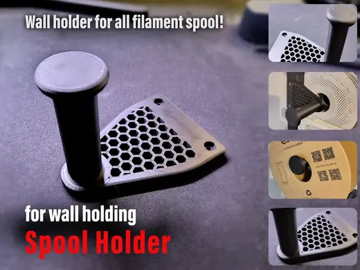 Wall sidemount spool holder