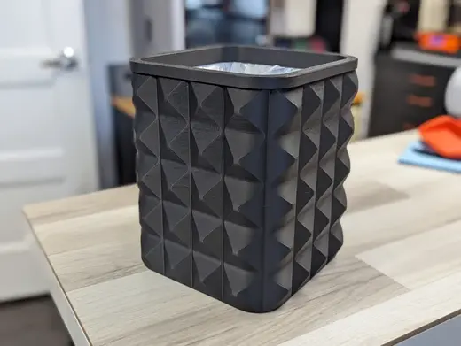 Modern Trash Can with Bag Holder