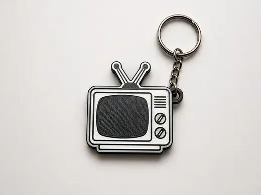 vintage TV keychain