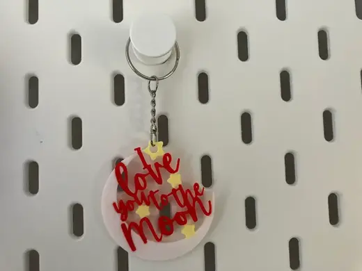 I love you to the moon keychain