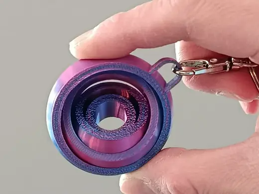 Gyro Spinner Fidget Keychain (Print in Place)