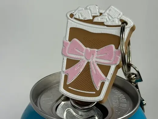 Iced Coffee With Bow Pop Can Tab Opener Tab Fairy