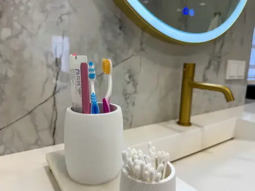 Modern minimalistic toothbrush holder