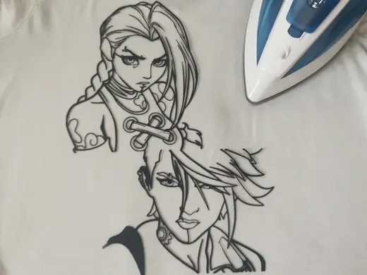 T-shirt print Arcane Vi and Jinx