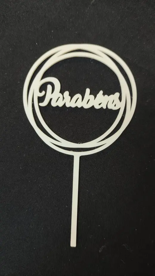 Topo de bolo Parabéns