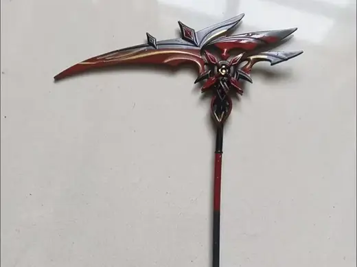 原神 仆人 阿蕾奇诺cos武器镰刀长矛 赤月之形专武 高模一体