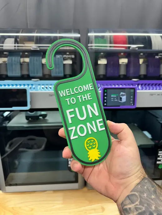Welcome To The Fun Zone Door Hanger