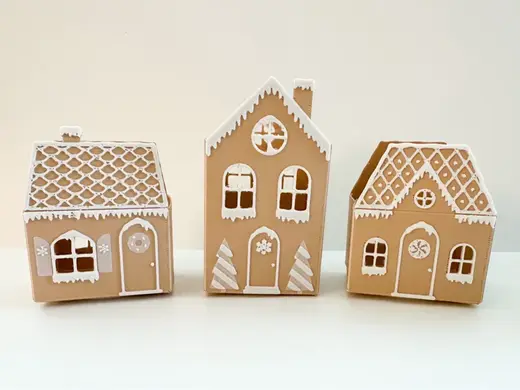 Mini Paper Bag Gingerbread Houses (for tea lights)