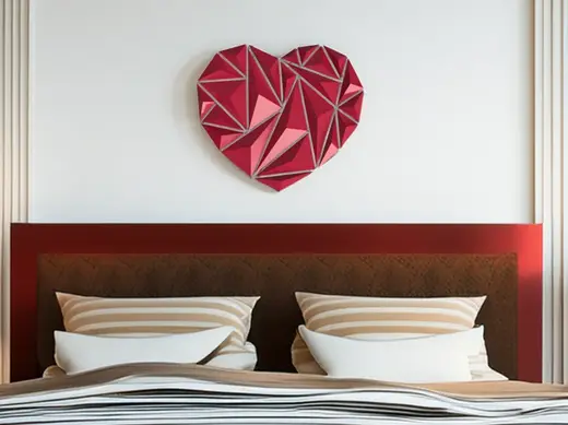 Heart wall art decoration