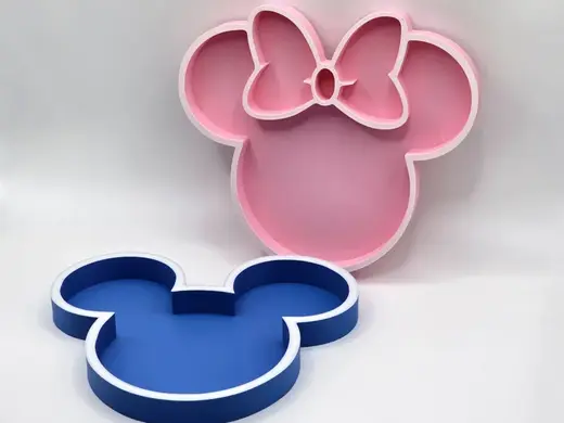 Mickey Minnie Mouse Sensory Tray Filling Shape Fun