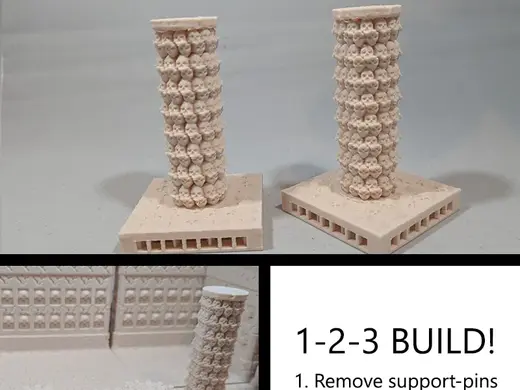 Necropolis big round skull pillar(OpenLOCK system)