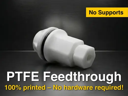Luftdichte PTFE Durchführung & Zugentlastung