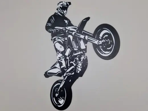 Supermoto Wheelie Wandbild